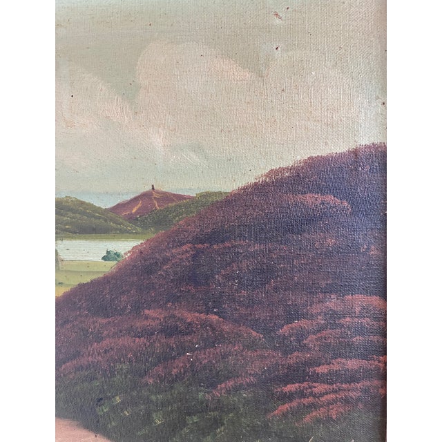 1930s Vintage Original Landscape Oil Painting, Signed Countryside Cottage Art For Sale - Image 5 of 12