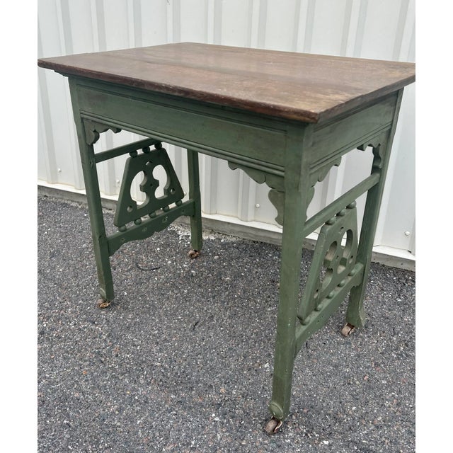 Asparagus Rustic Victorian Gingerbread Trim Table For Sale - Image 8 of 13