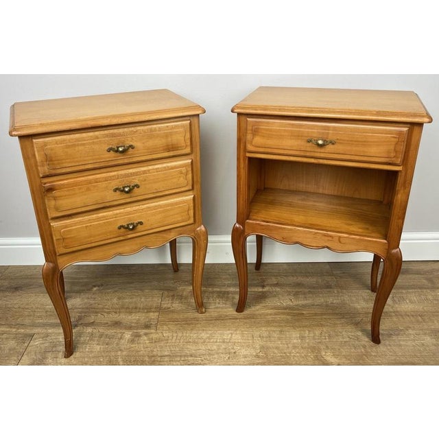 French Bedside Tables in Wood, Set of 2 For Sale - Image 17 of 17