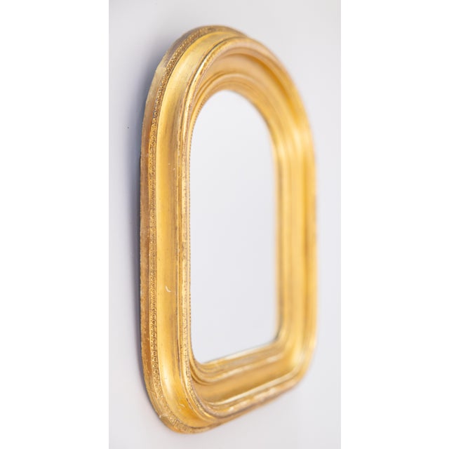 Louis Philippe Antique Petite French Giltwood Louis Phillipe Mirror For Sale - Image 4 of 6