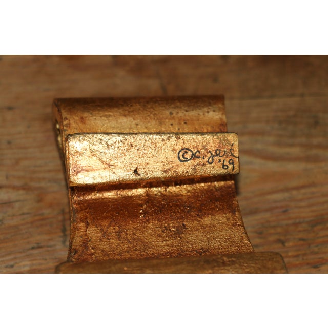 Mid-Century Modern Art Ankh Bookends by C Jere, 1960s For Sale - Image 11 of 12