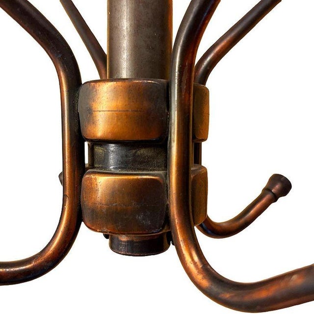 Metal Mid 20th Century Japanned “Wall Tree” Copper Flashed Brass Rotating Wall Coat Rack by Peedee For Sale - Image 7 of 8