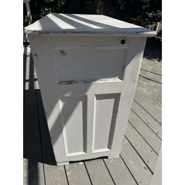 Antique White 1900's Rachel Ashwell Style Charming Dry Sink Cabinet For Sale - Image 8 of 10