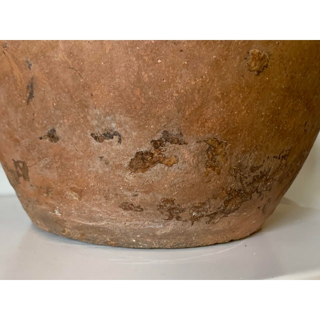 18th Century Terracotta Vessel, Vase, Planter With Two Handles For Sale - Image 12 of 13