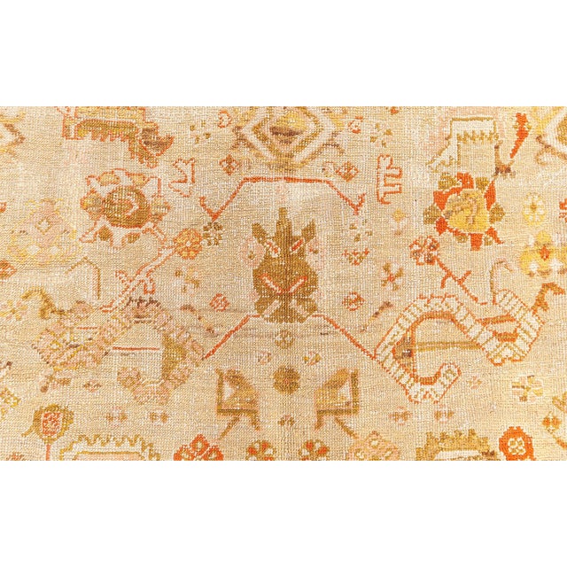 Turkish Early 20th Century Turkish Oushak For Sale - Image 3 of 9