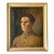 Vintage Boho Original Oil Portrait on Canvas For Sale