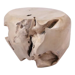 Bleached White Teak Root Accent or Side Table or Stool 29