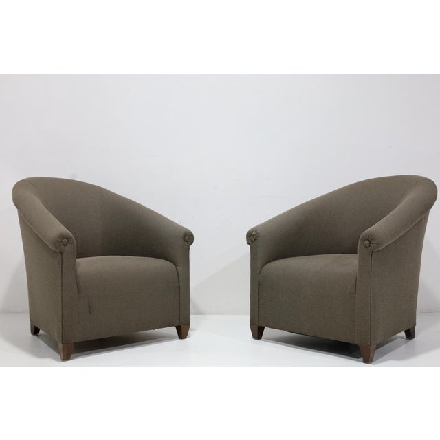 2000 - 2009 Pair of John Hutton for Donghia Ghost Chairs With Ottoman For Sale - Image 5 of 6