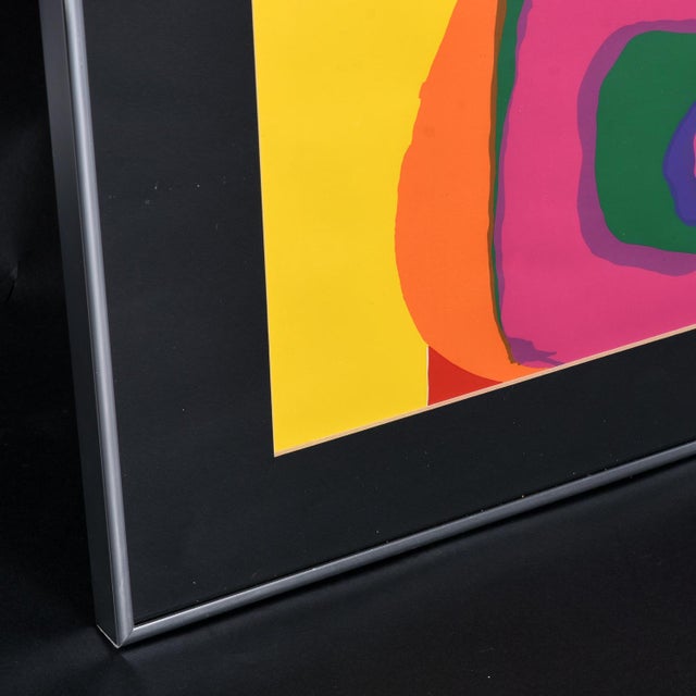 Metal 1960s Karel Appel Colorful Rhino and Monkey Framed Print For Sale - Image 7 of 8