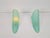 Green Vintage Triangular Conical Wall Sconces in Green Frosted Glass, 1990s, Set of 2 For Sale - Image 8 of 15