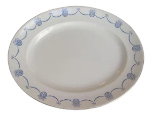 Blue & White Oval Imperial Porcelain Platter