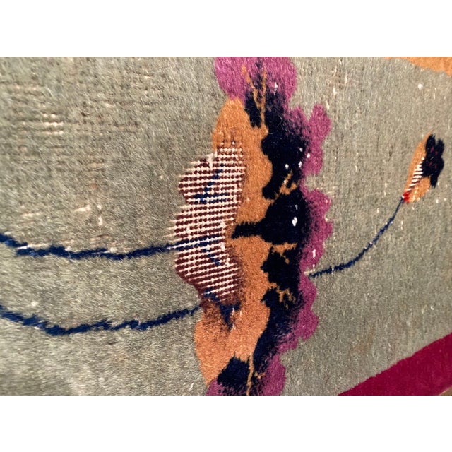 1920s Pasargad DC Red Chines Art Deco Rug For Sale - Image 5 of 8