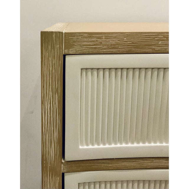 Lillian August Lillian August Ivory Fluted Cerused Oak Nightstands Pair For Sale - Image 4 of 7