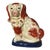 English Traditional King Charles Spaniel Porcelain Dog in Red Blue and Gold For Sale