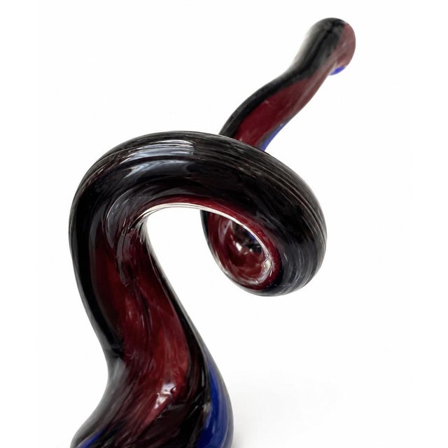 Large Postmodern Murano Glass Floor Vase, 1980s For Sale - Image 6 of 10
