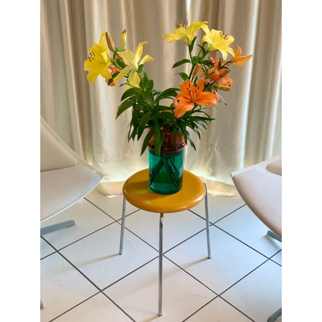 Very beautiful model DOT stool, made of wood in a great accent colour, mounted on tubular steel legs. Designed in the...