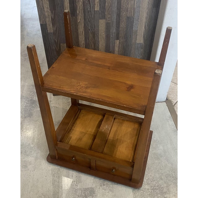 Vintage Side Table in Cherry Wood, 1950s For Sale - Image 4 of 18