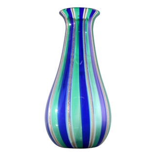 Mid-Century Blown Murano Glass Vase in the style of Venini, Italy, 1960s For Sale