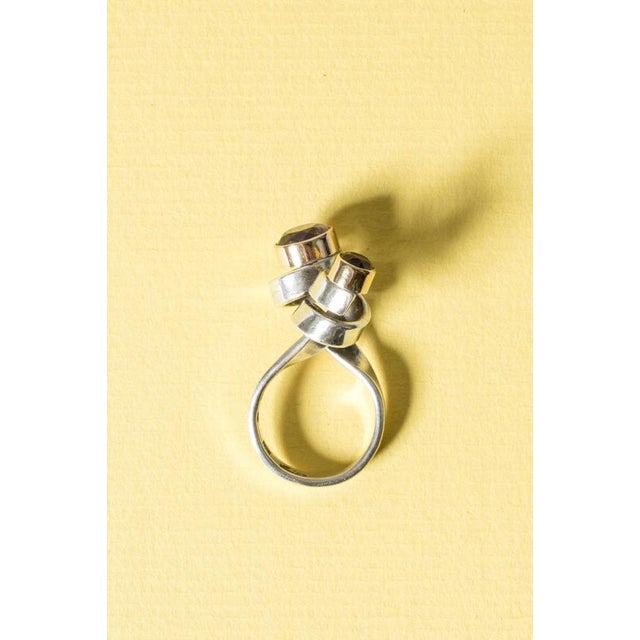 Silver and Amethyst Ring by Cecilia Johansson For Sale - Image 3 of 8