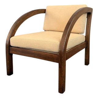 1930s Art Deco "D" Oak Armchair by Modernage Furniture After Paul Frankl For Sale