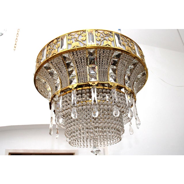 Chandelier by Josef Hoffmann for the Art Exhibition in Cologne / Lobmeyr, 1914 / 1970s For Sale - Image 11 of 11