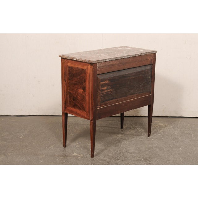 Neoclassical 18th C. Veneer W/ Marble Top Chest, Italy For Sale - Image 3 of 10