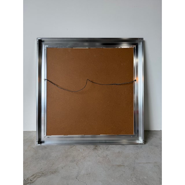 1970s Vintage Greg Copeland Style Op Art Geometric Mirrored Wall Art, Signed For Sale - Image 13 of 13