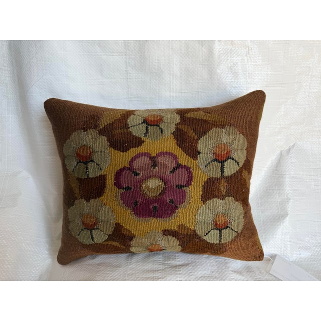Crafted from an authentic 18th century French Aubusson tapestry fragment, this decorative pillow showcases the timeless...