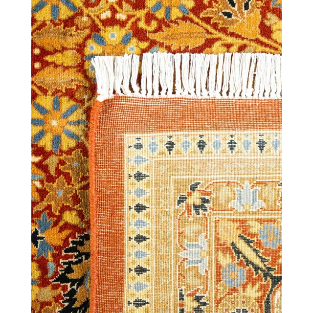 2000 - 2009 Mogul, One-of-a-Kind Hand-Knotted Area Rug in Orange, 6' 1" x 9' 4" For Sale - Image 5 of 8