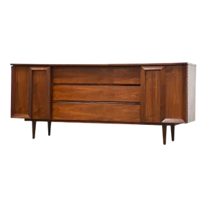 1960s Refinished Walnut Long Dresser