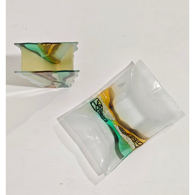 Murano Glass Vase and Centerpiece by Mario Bizzotti, Italy, 1980s, Set of 2 For Sale - Image 13 of 15