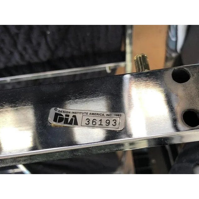 Chrome 1980s Design Institute of America (Dia) Chrome Plated Steel Etagere For Sale - Image 8 of 9