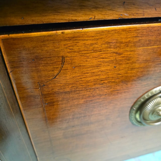 Antique Circa 1800 English George III Sheraton Period Inlaid Mahogany Sideboard With Original Removable Stage Back For Sale - Image 18 of 18