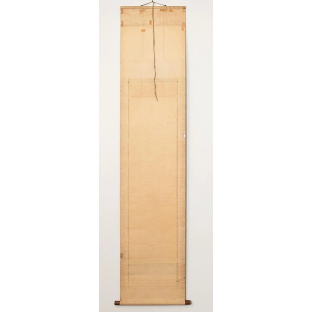 1920s Late Meiji to Early Showa Japanese Watercolor Scroll "The Crow and the Snow" For Sale - Image 10 of 12