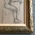 Mid-Century Modern Original Vintage Academy Style Male Nude Charcoal Study Drawing Frame For Sale - Image 3 of 5