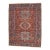 Vintage Persian Karaja Rug, Handmade Wool Oriental Rug, Rust, Ivory, Light Blue For Sale