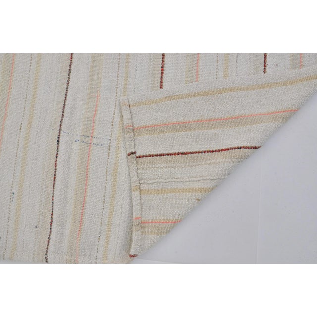 1960s Mid-Century Modern Area Hemp Kilim Carpet For Sale - Image 10 of 11