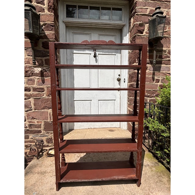 Country Bookcase From New England Painted Late 19th Century For Sale - Image 4 of 7