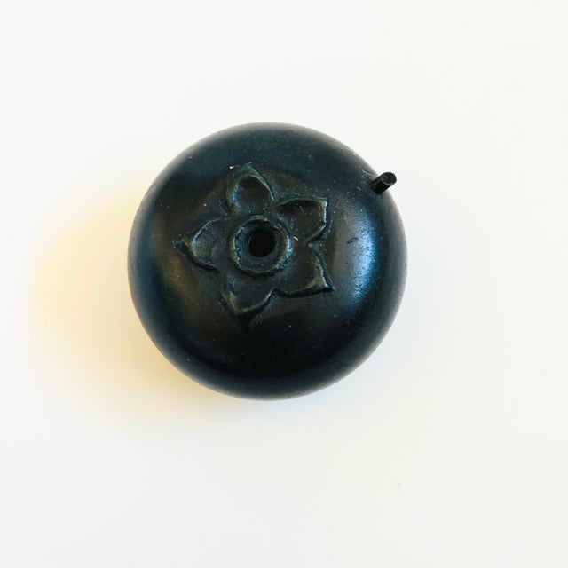 Japanese Vintage Japanese Cast Iron Persimmon Suiteki Water Dropper For Sale - Image 3 of 7