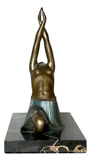 Ghanu Gantcheff, Dancing Ballerina, 1931, Bronze on Marble Base