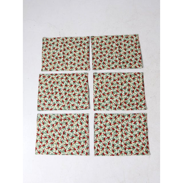 Farmhouse Vintage Handmade Holiday Placemats Set of 6 For Sale - Image 3 of 12