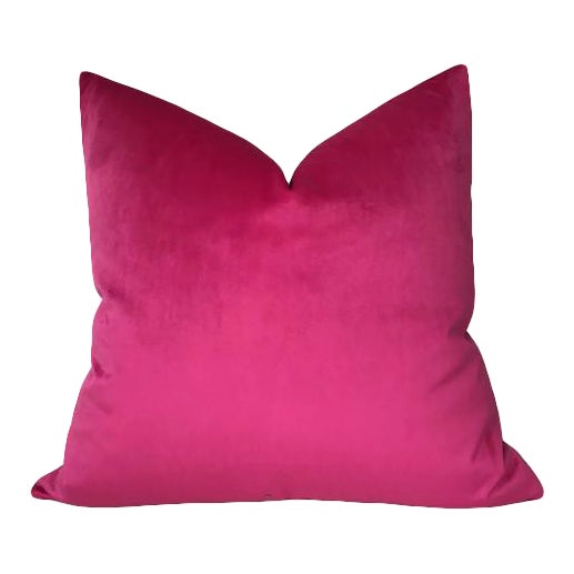 Fuchsia Velvet Pillow Cover Chairish