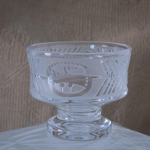 Glass Footed Bowl by Bertil Vallien for Boda Åfors, 1960s For Sale - Image 3 of 9