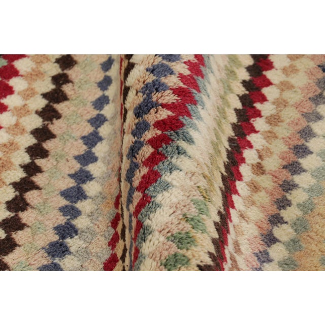 Textile Vintage Turkish Runner Rug With Colorful Geometric Patterns, From Rug & Kilim For Sale - Image 7 of 8