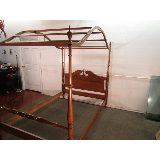 Ethan Allen Solid Maple Full Size Canopy Bed Chairish