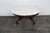 Mid 20th Century Victorian Style Oval Marble Top Carved Coffee Table For Sale - Image 11 of 13