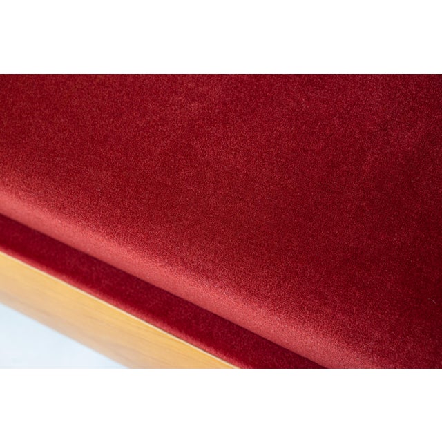 Red Primafila Sofa in Red Velvet by Molteni, 1990s For Sale - Image 8 of 11