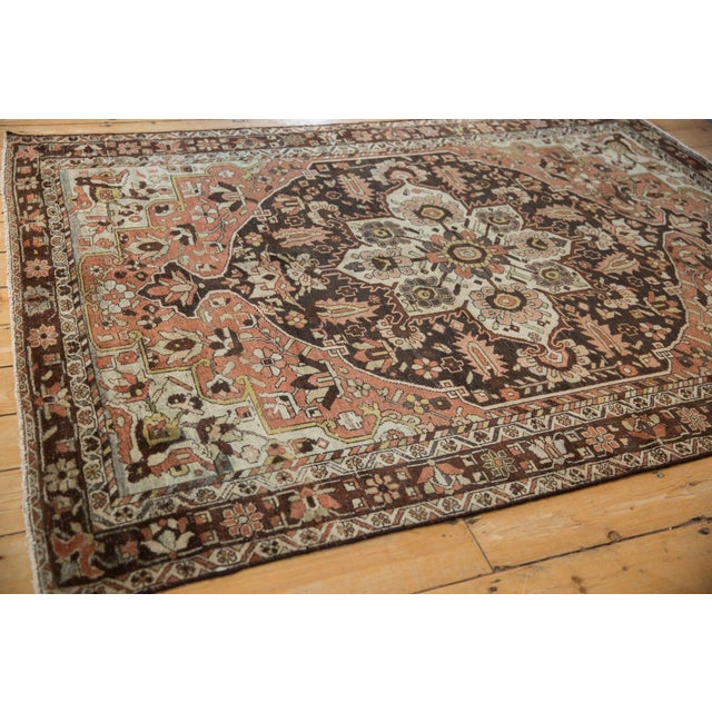 Traditional 1950s Vintage Persian Hamadan Starburst Medallion Wool Carpet For Sale - Image 3 of 10