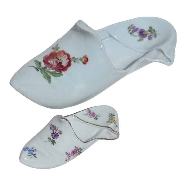 Meissen Porcelain Slippers, Set of 2 For Sale