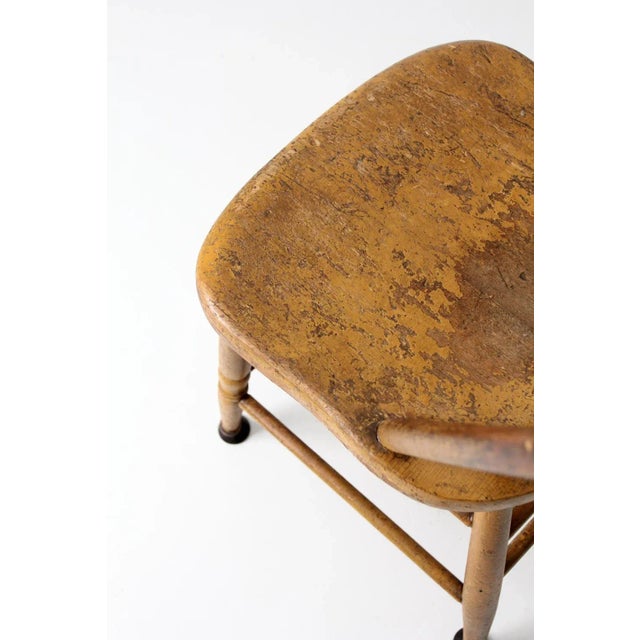 Wood Antique Spindle Back Chair For Sale - Image 7 of 8